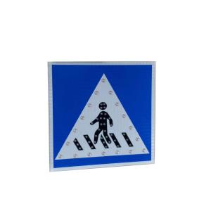 IP55 Waterproof Solar Crossing Sign 5W Monocrystalline Lithium Battery