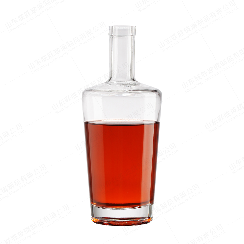 Beverage Industrial Clear 750ml Glass Liquor Wine Vodka Tequila Gin Bottle with Sealed Cork Lid