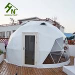 Strong Hot Dipped Galvanized Steel Frame White Glamping Dome Tent