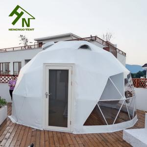 Quality Strong Hot Dipped Galvanized Steel Frame White Glamping Dome Tent wholesale