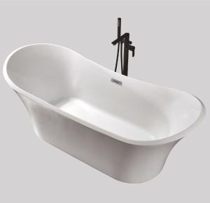 Quality Sustainable Modern Acrylic Slipper Bathtub Soak Spa With Drainer 1500mm wholesale