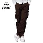 Oversize Youth Cargo Pants Straight Tube Work Cargo Long Pants With Pocket