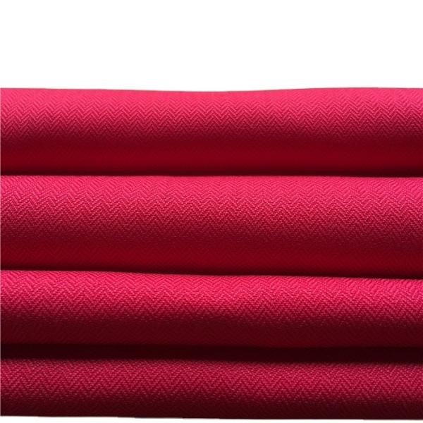 150D*150D Red Wavy Weft Woven Herringbone Fabric for Medium Weight Backpacks and
