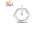 32X33mm Hexagonal Hollowed Out Diamond Valentine DIY Jewelry Charms