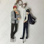 Charms Printed Anime Acrylic Keychain With Glitter Epoxy