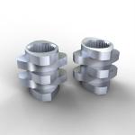 Neutral Kneading Block Wear Resistant Twin Screw Extruder Parts For Shearing
