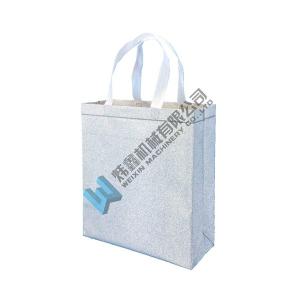 Quality Top grade Promotional Recycled silver Eco Bag With Glitter Lamination carry bag wholesale