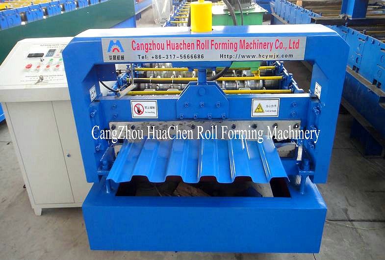 Mitsubishi PLC Corrugated Metal Roofing Sheet Roll Forming Machine Yield Strength 550Mpa