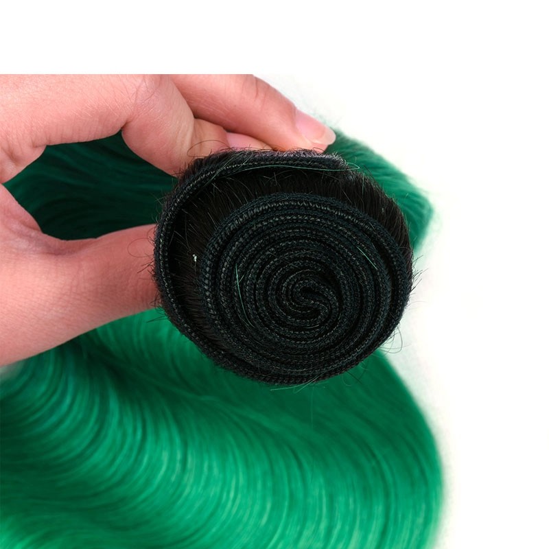 #T1B/Green Body Wave Remy Human Hair Bundles Sew In Weave Bundles Brazilian Bundle Deals