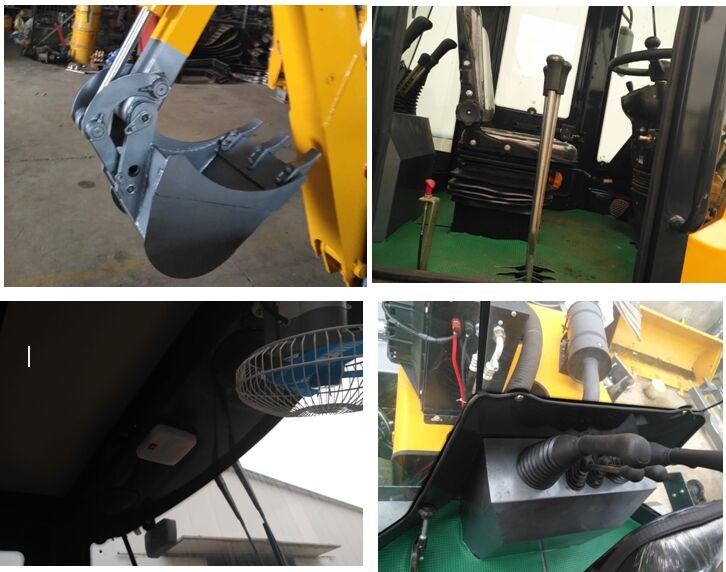 50hp Mini Tractor Backhoe Loader , 3t Front End Loader Backhoe
