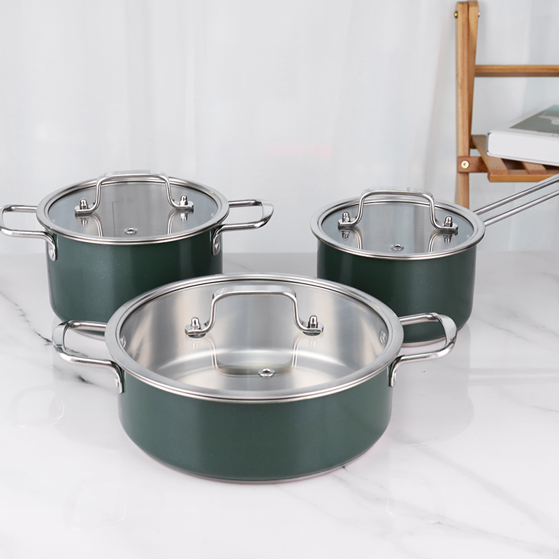 Kitchen Set Stainless Steel Cookware Set OEM ODM Color 3pcs
