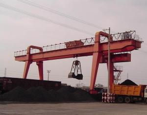 Quality Double Girder Rail Mounted MZ model gantry crane with grab wholesale