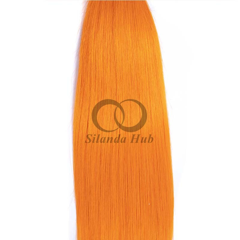 #T1B/Orange Straight Remy Human Hair Bundles Sew In Weave Bundles Brazilian Bundle Deals