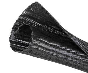 Quality 50mm Polyester Self Wrapping Split Braided Sleeving Flame Retardant wholesale