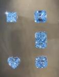 1.53 Ct Lab Grown Blue Diamonds Princess Cut Loose 10 Mohs