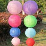 Hollow Out Festival Party Accessories LED Light Paper Lantern Lamp For Wedding