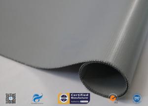 Quality Silver Grey Liquid Silicone Coated Fiberglass Fabric E - Glass 0.45mm wholesale