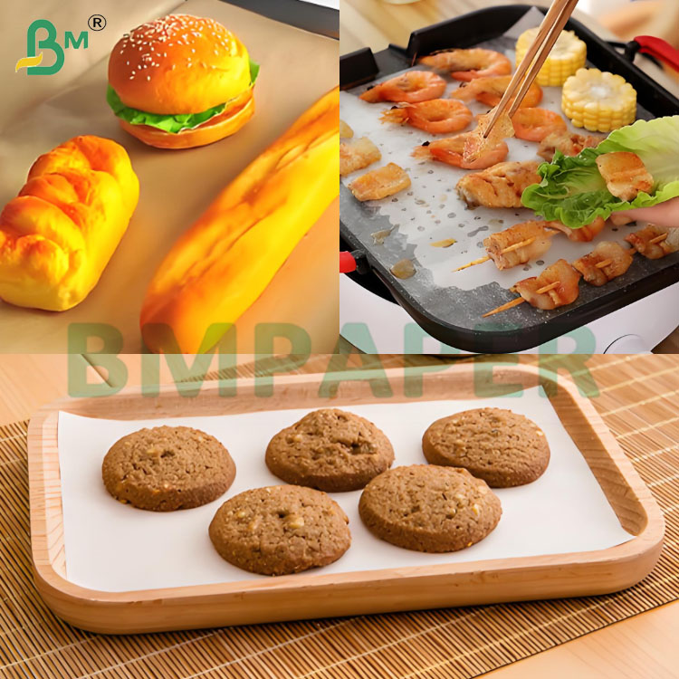 80 GSM Greaseproof Silicone Coated Paper Sheets for Hamburger Packing