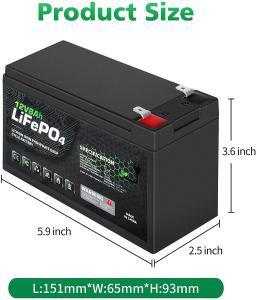 Quality Lightweight 12V 8Ah LiFePO4 Battery / Deep Cycle Rechargeable Battery MSDS wholesale