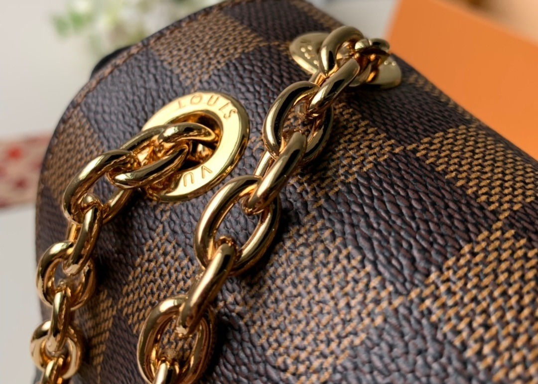 M40108 M40109 M401130 M40312 Damier Ebene Carvas And Soft Cowhide With Unique Design Chain Cross-Body Bag