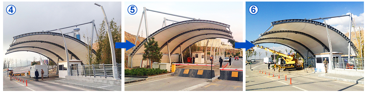 Heat Treated Metal Frame Carports for Car Parking in Weather Resistant Material