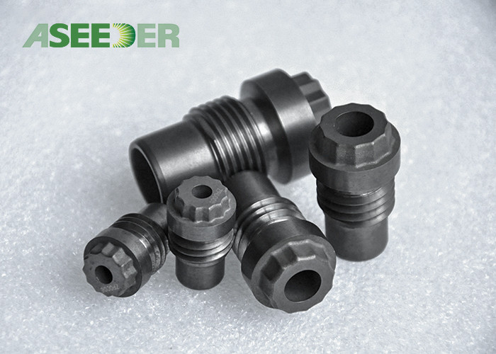 OEM Tungsten Carbide Spray Nozzle / Black Cemented Carbide Wear Parts