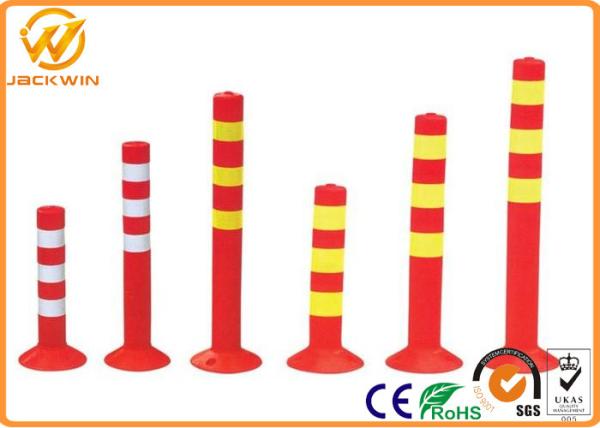Flexible PVC Traffic Delineator Post for Station / Road Safe / Pavement 45cm