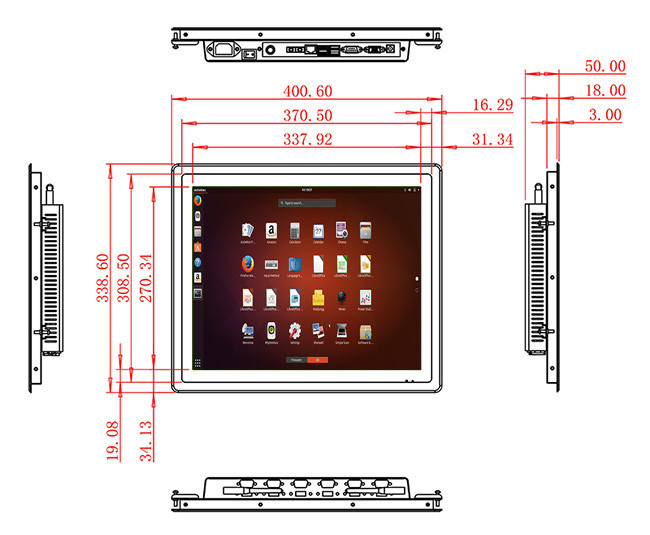 17-Inch Reliable Linux Monitor for Industrial Operations and Security Panels