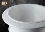 Large Fiberglass Flower Pots Glossy White Modern Style