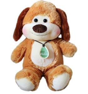 Quality 10 inch Children Lovely Small Stuffed Animals Plush Dog with Badge wholesale