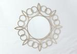 Modern Bedroom Rose Gold Floral Metal Wall Art Mirror