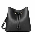Real Leather Bucket Bags Winter Collection Simple Lady's Shoulder Bag