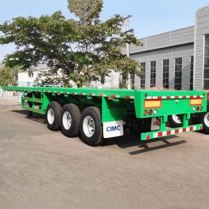 Quality 3 Axle 20/40 Foot Container Flatbed Semi Trailer wholesale