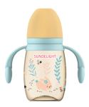 240ml 300ml PP Baby Bottle With Double Handle Shock Resistant