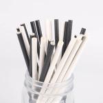 197mm 8mm White Plastic Free Biodegradable Compostable Paper Cocktail Straws