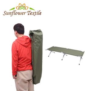 Quality Green Steel Pipe Oxford Folding Camping Bed Outdoor Sleeping Bed For Adults wholesale