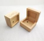 Small jewelry natural unfinished plain hinged DIY blank wooden box