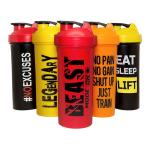 Hot Sale Custom Logo Dishwasher Safe Fitness Plastic Protein Shaker Bottles
