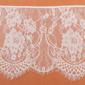 Quality eyelash lace border/lace edged / soft lace with Black / Ivory Double Color wholesale