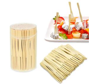 Quality biodegradable Reusable Mini Food Bamboo Party Forks in bulk wholesale
