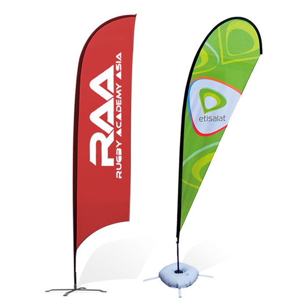 5m Beach Outdoor Banner Flags Eco Friendly Aluminum Fiberglass