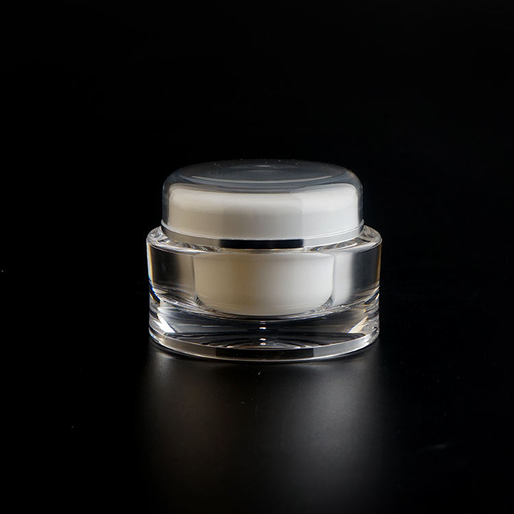 ABS 20g Acrylic Irregular Cosmetic Cream Jars Custom Plastic Packaging With Lids