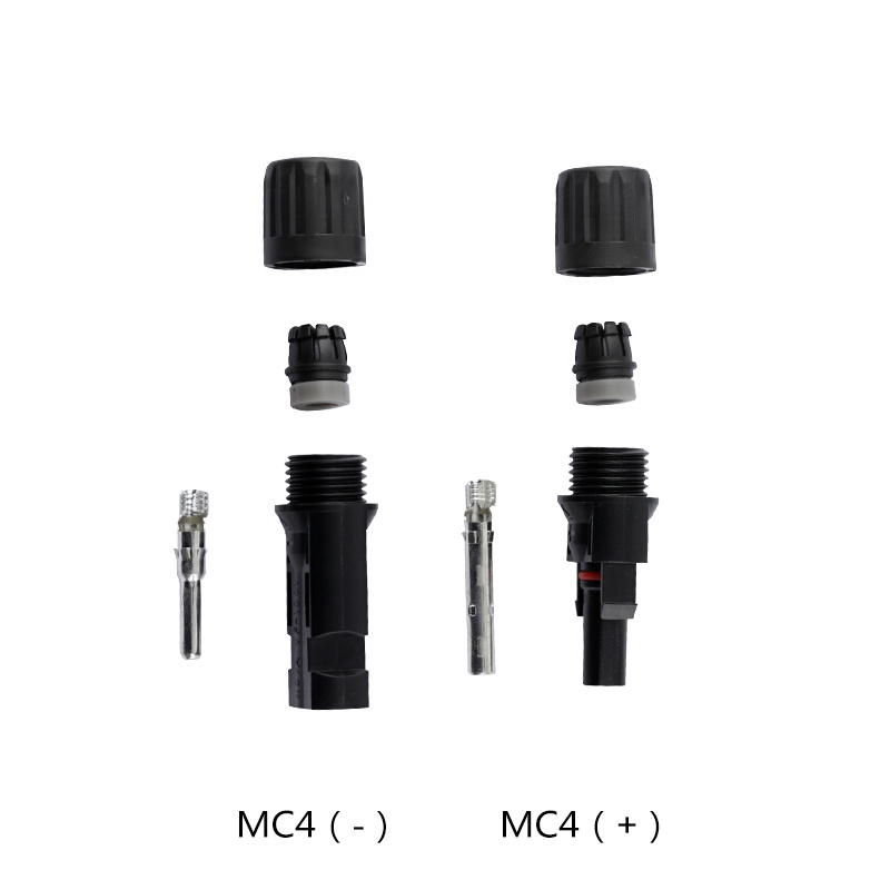 1 Pair Set MC 4 Solar Panel Cable Connector Male+Female Copper Pins Tin plated, IP 68 30A TUV High Quality DIY