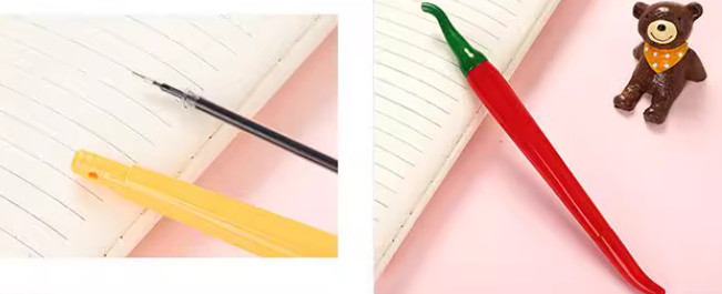 Creative plastic pen simulation vegetable chili learning stationery water-based signature pen neutral pen