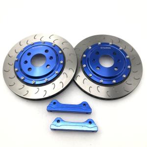 Quality 355x32mm Cast Iron Brake Disc Rotor Alloy Blue Center Bell wholesale
