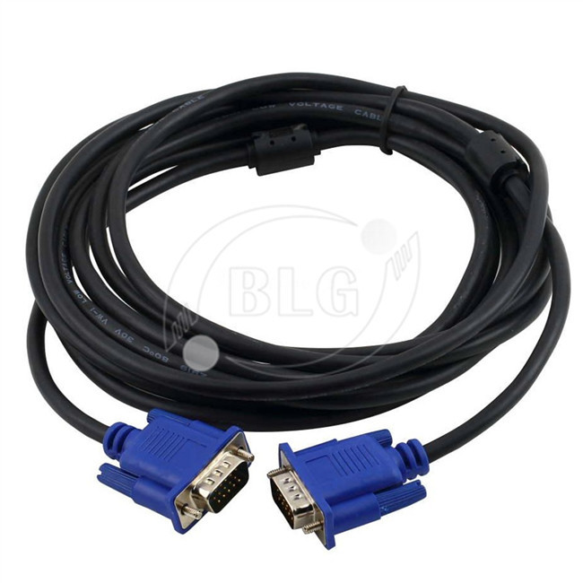 1.5M 2M VGA Computer Extension Cables With Black Magnet Ring High Speed