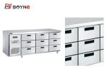 Counter Industrial Catering Fridge Self - Closing Nine Drawers SS201 Adjustable