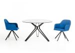 Customizd 0.1CBM 21kgs 150kgs Black crossed leg Modern Dining Room Sets
