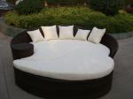 Fashion Brown Outdoor Rattan Daybed , Garden / Patio Furniture