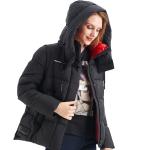 FODARLLOY 2022 puffer jacket ladies warm hooded cotton-padded clothes slim long